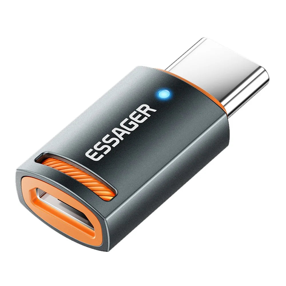 ESSAGER Micro Female to Type-C Male Converter Aluminum Alloy OTG Adapter - 1