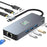 2401 8-in-1 Type-C Hub Docking Station with Gigabit Ethernet, 3x USB 3.0, 2x HD, DP, PD 100W Port - 2