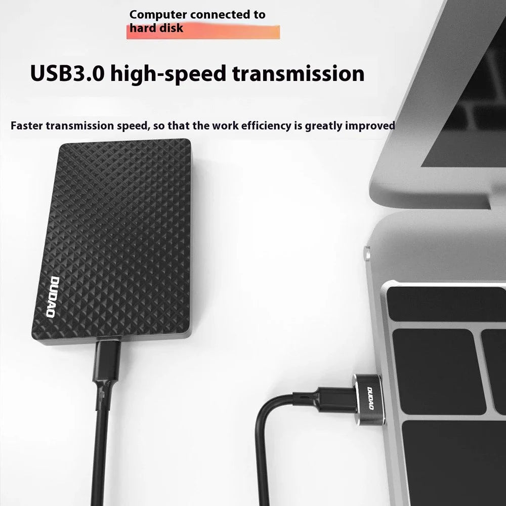DUDAO L16AC For iPhone 15 USB Male to USB-C Female Adapter Charging Data Transfer OTG Converter - 5