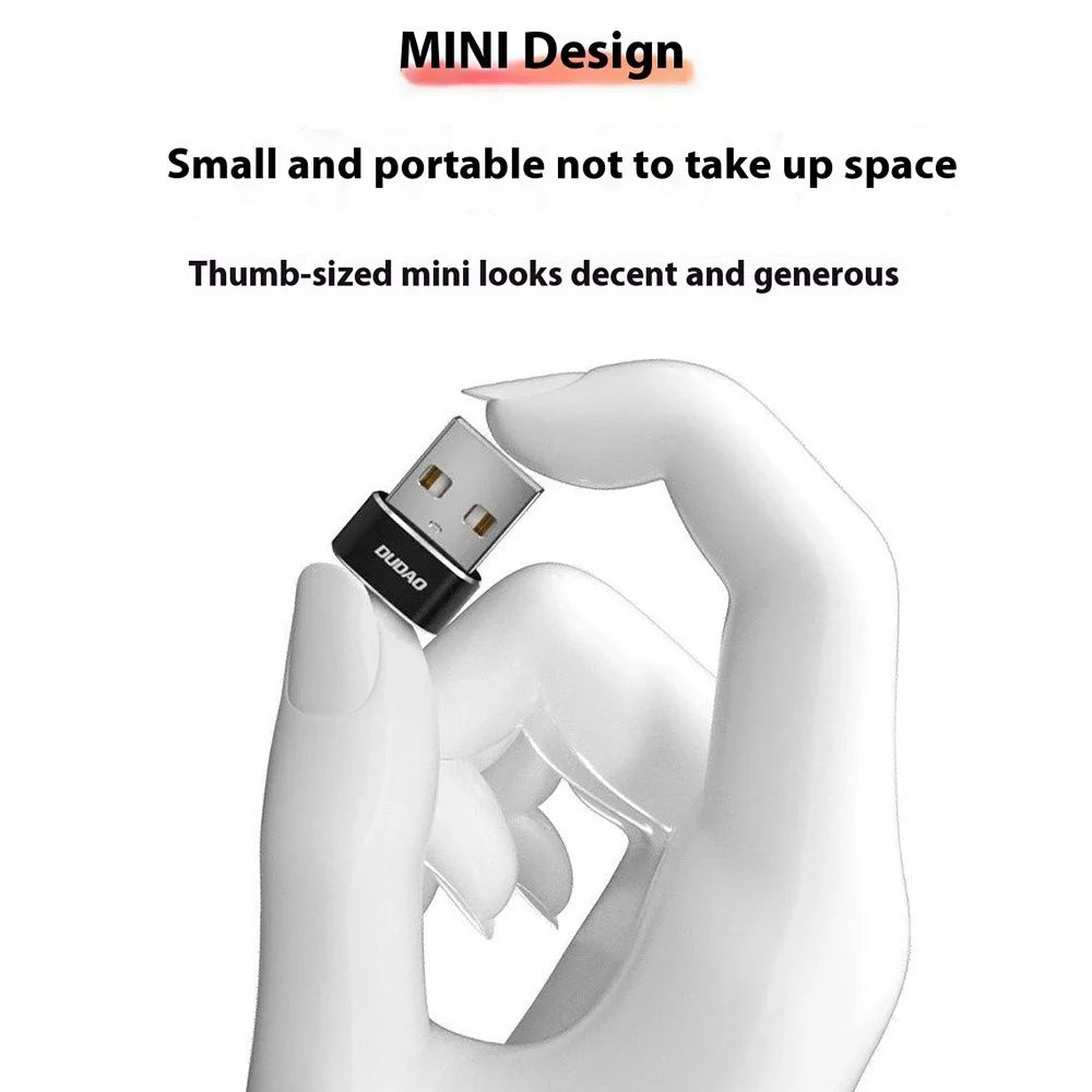 DUDAO L16AC For iPhone 15 USB Male to USB-C Female Adapter Charging Data Transfer OTG Converter - 6