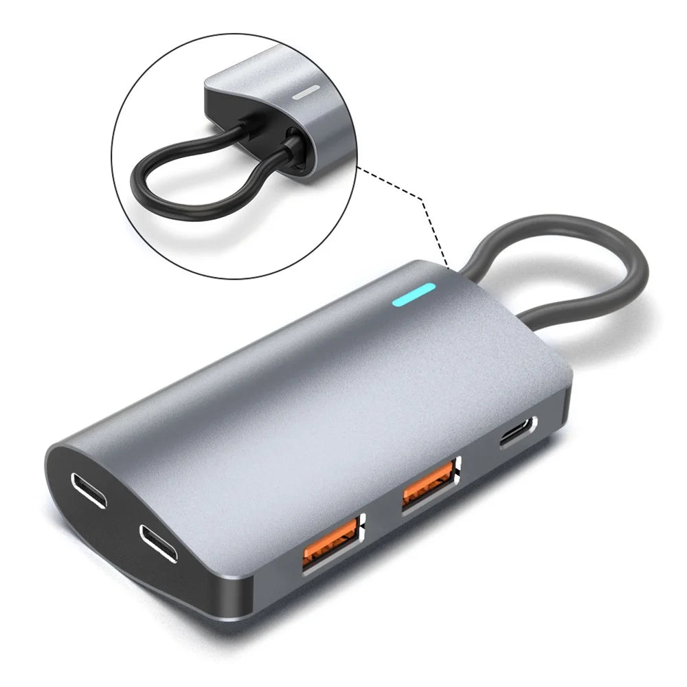 2395-2A2C32 5-in-1 10Gbps Expansion Dock Type-C to 2xUSB3.2 + 2xUSB-C + PD 100W Hub Converter - 1