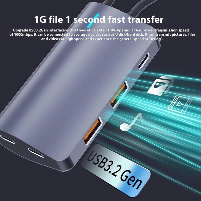 2395-2A2C32 5-in-1 10Gbps Expansion Dock Type-C to 2xUSB3.2 + 2xUSB-C + PD 100W Hub Converter - 5