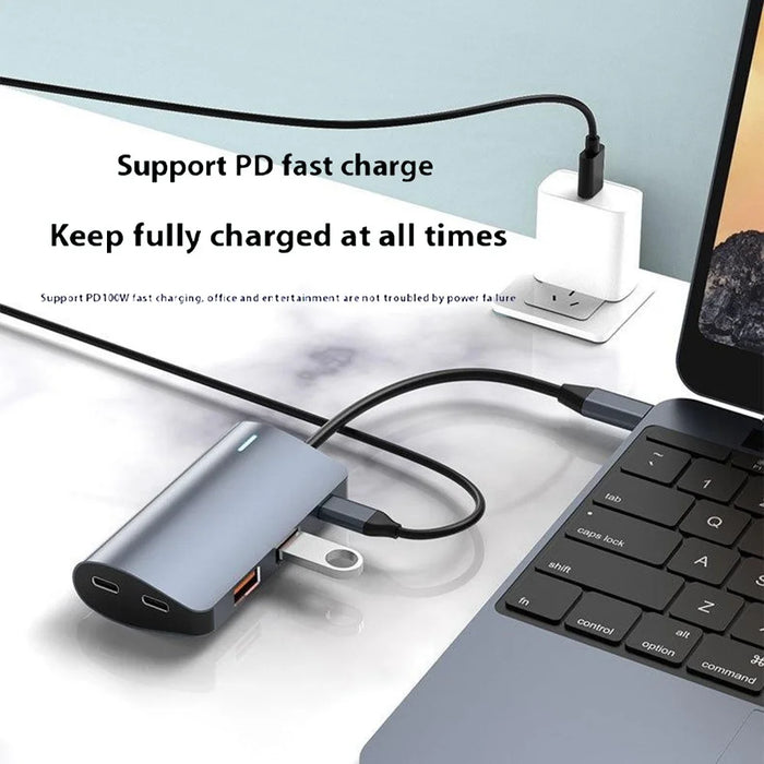 2395-2A2C32 5-in-1 10Gbps Expansion Dock Type-C to 2xUSB3.2 + 2xUSB-C + PD 100W Hub Converter - 6
