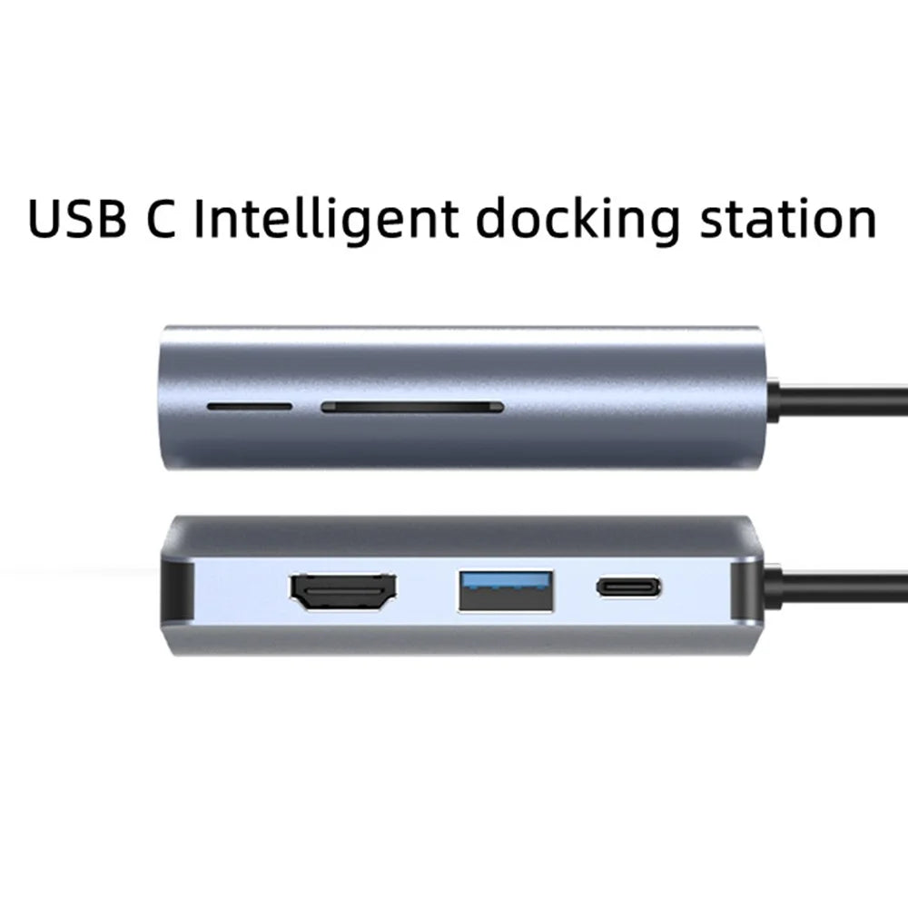 2395-07 USB-C Hub 7-Port Docking Station with 4K HD, 100W PD, USB 3.0, RJ45, SD / TF Card Reader - 4