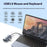 2395-0430 USB-C Hub with 4 USB 3.0 Ports 5Gbps Data Transfer Aluminum Alloy Docking Station - Grey - 3