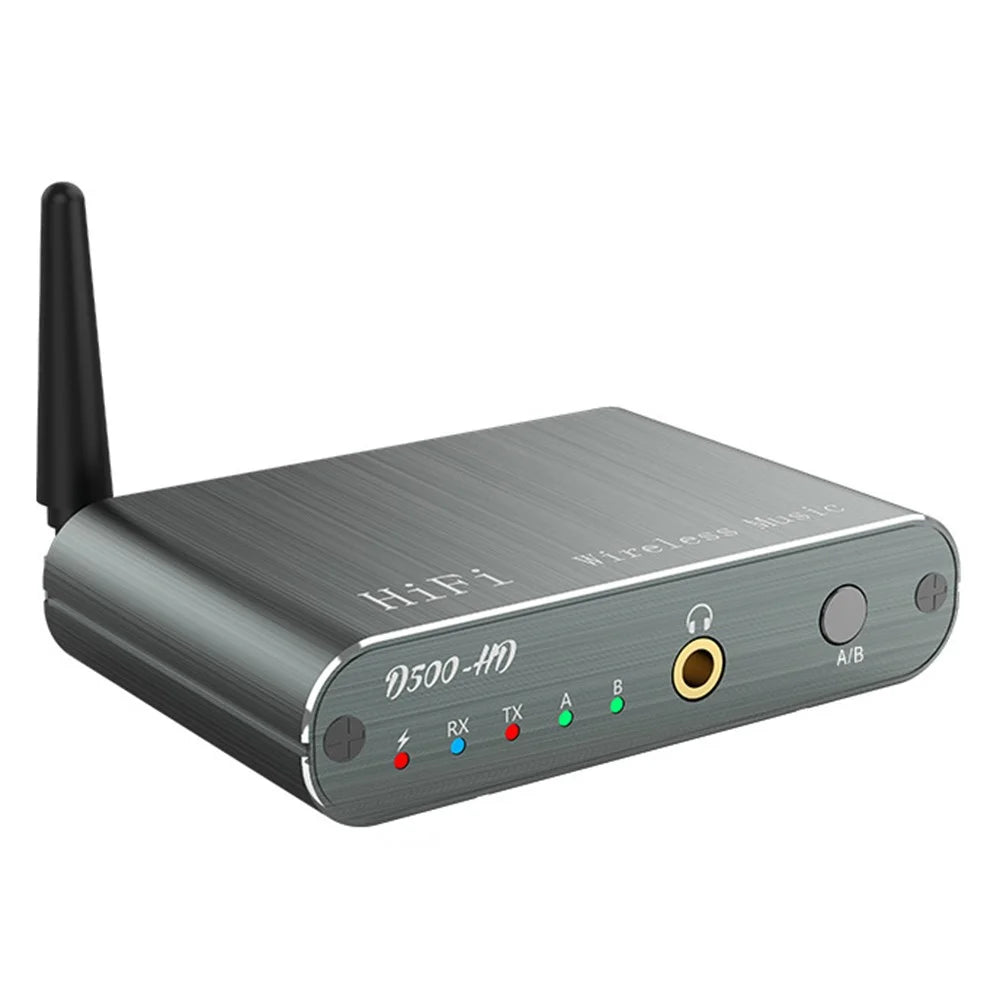 D500 Bluetooth-compatible 5.2 Receiver Transmitter 2 in 1 Qualcomm Audio Adapter with 3.5mm AUX Interface - 1
