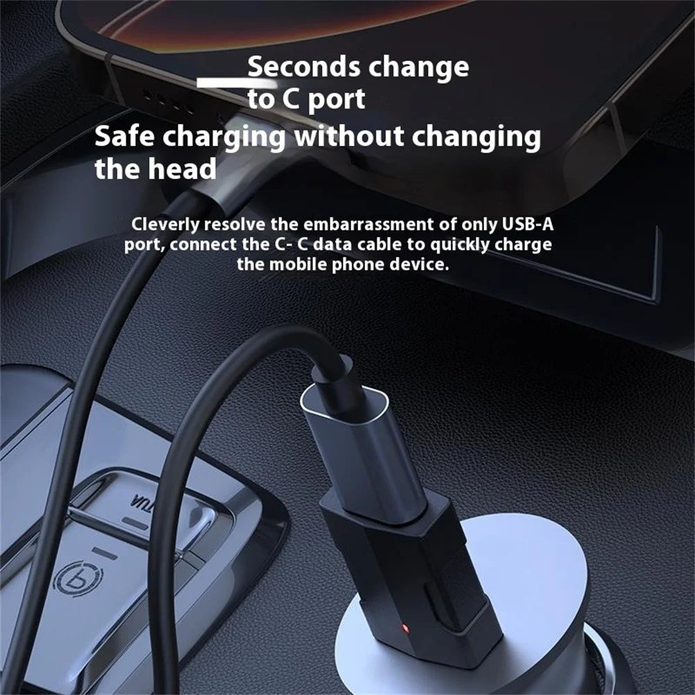 USB 3.0 to Type C 3.1 Adapter 10Gbps High Speed Data Transfer Charging Adapter - Black - 5