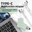 Type-C Multi Function Hub USB 3.0 8Pin Type-C Port Data Transfer Charging Adapter - 5