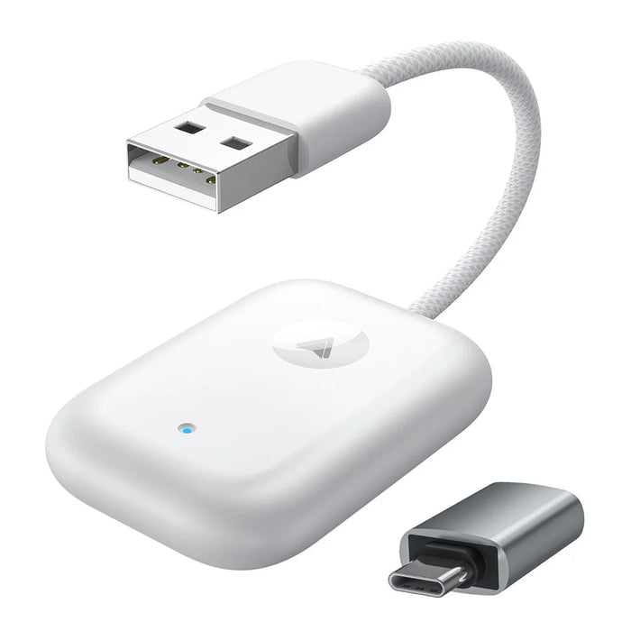 643 Car Wireless Android Auto Adapter for Android Phones Upgrade Wired to Wireless - White - 2