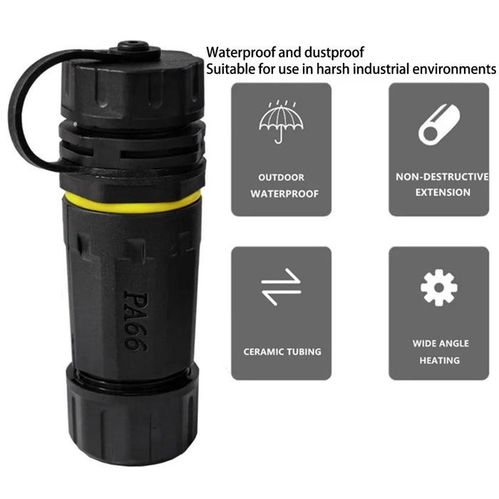 Single Port Cat 7 RJ45 Shielded Copper Ethernet Waterproof Connector Adapter for Outdoor / Industrial Use - 2