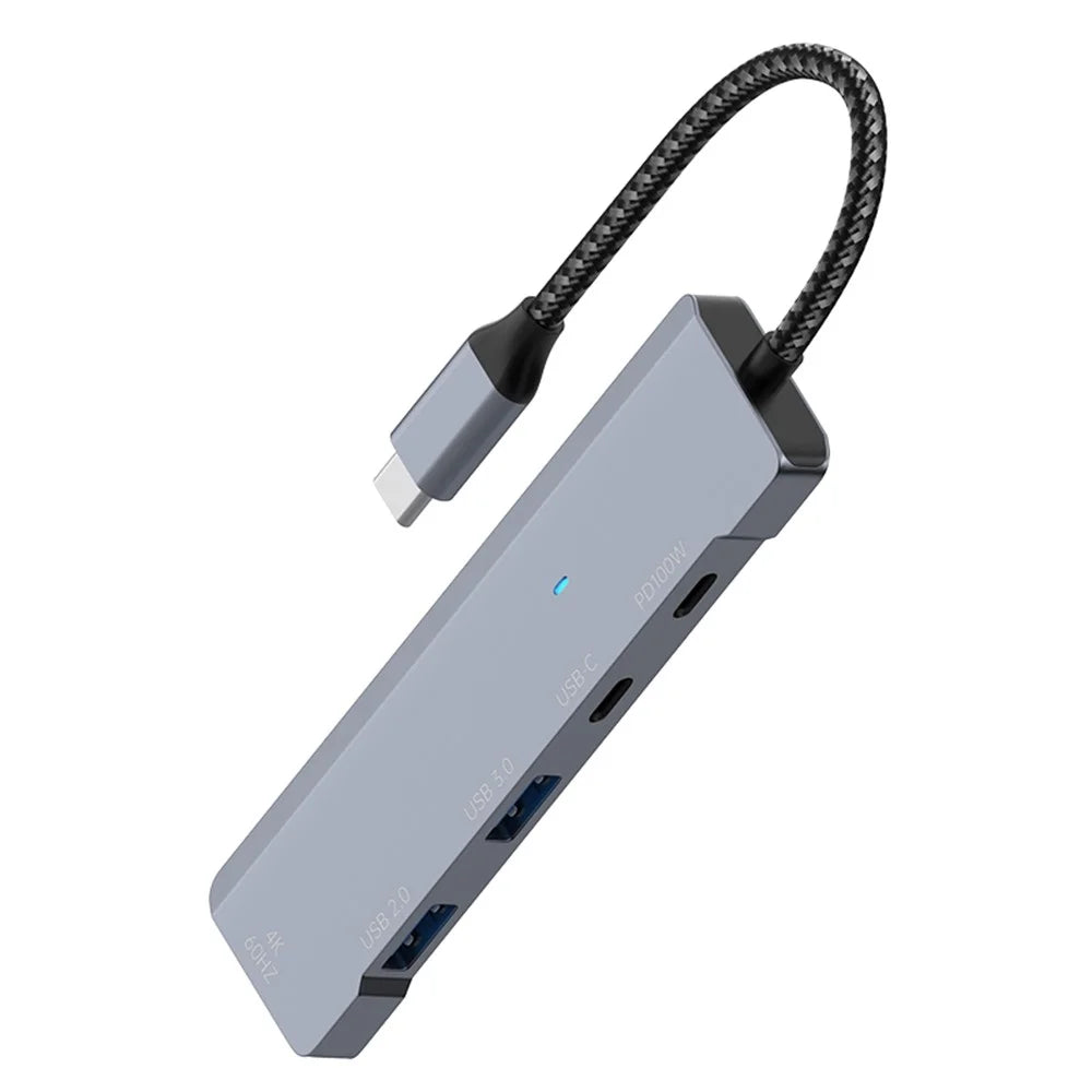 ADS-336 5 In 1 USB C Hub PD 100W Fast Charging 4K 60Hz HD Data Transfer Adapter - 2