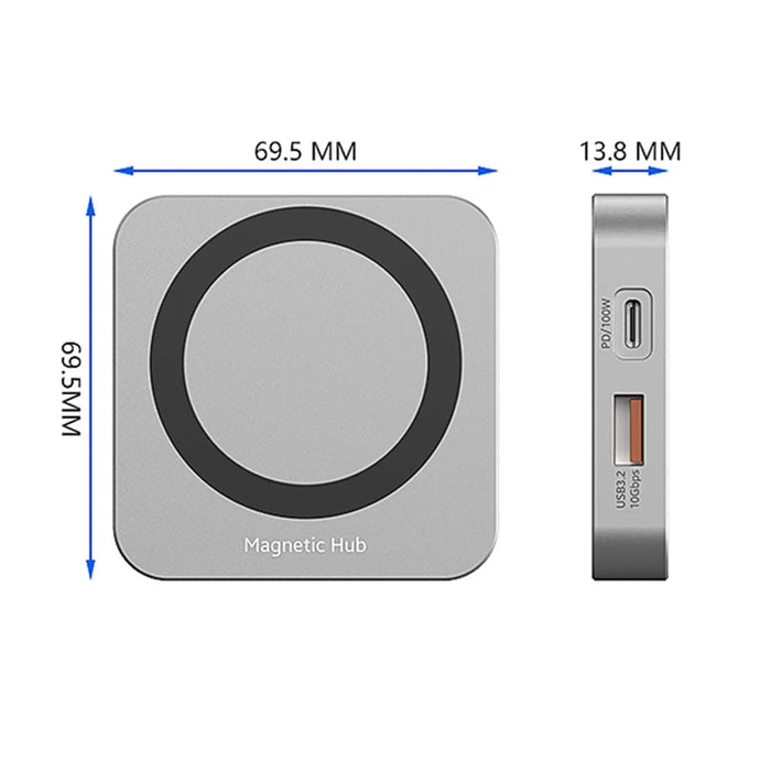 MC906 2230 M.2 Nvme SSD Enclosure Magnetic USB C Hub with HD Port SD / TF Card Slot - 7