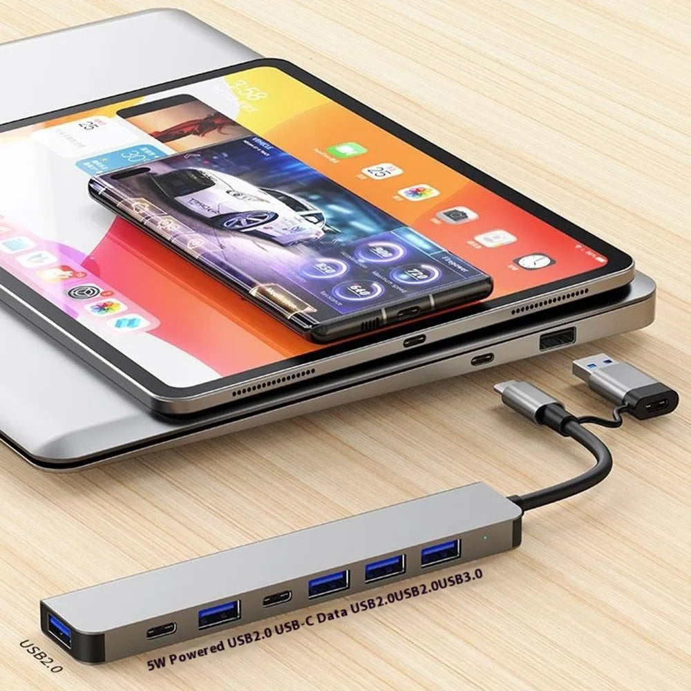 2217TU 7-in-1 Laptop Tablet USB Hub Expansion Dock USB 3.0  /  USB-C Multi-Port Adapter - 3
