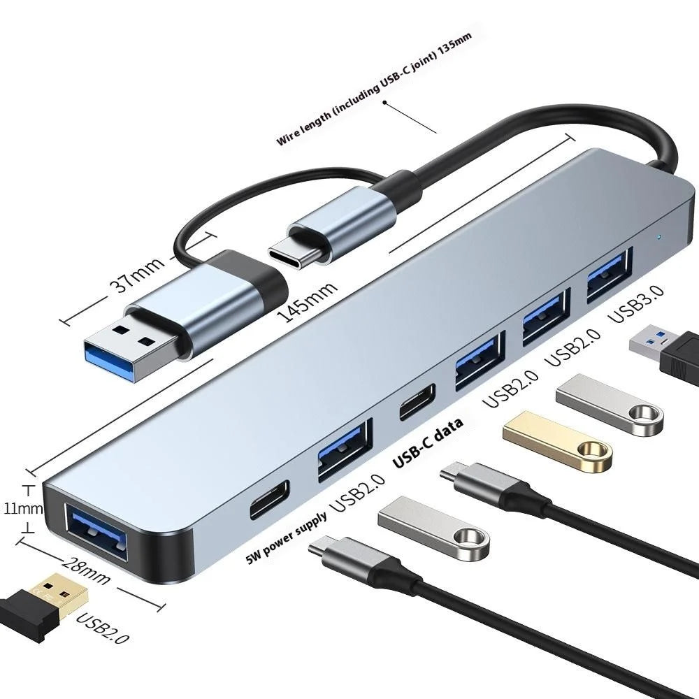 2217TU 7-in-1 Laptop Tablet USB Hub Expansion Dock USB 3.0  /  USB-C Multi-Port Adapter - 5