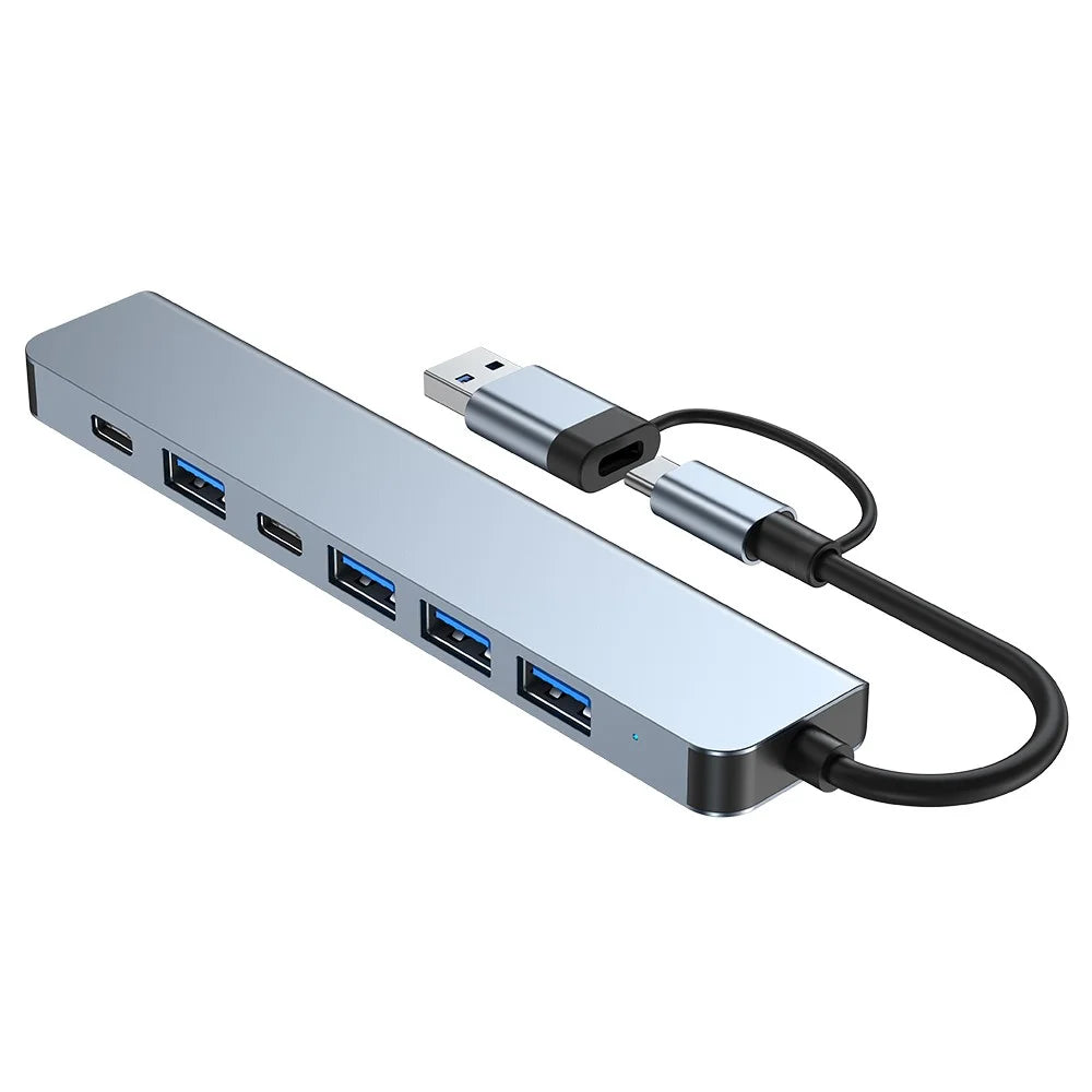 2217TU 7-in-1 Laptop Tablet USB Hub Expansion Dock USB 3.0  /  USB-C Multi-Port Adapter - 6