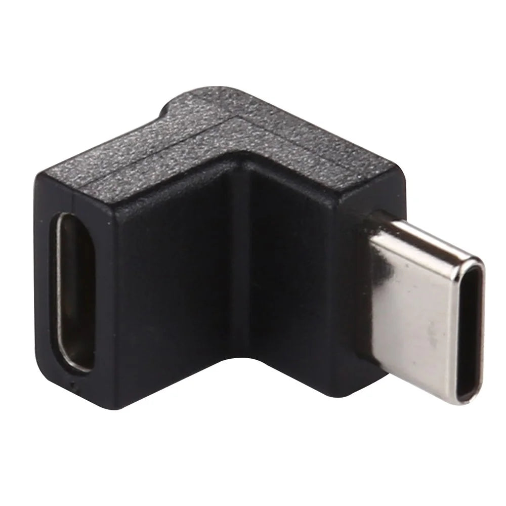 90 Degree Right Angle USB 3.1 Type C Male to Female Converter Adapter for Samsung Huawei Smart Phone - 1