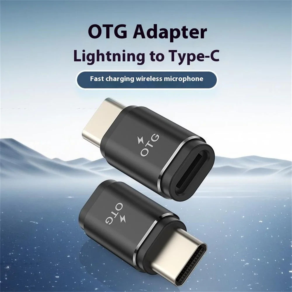 Female iP to Male Type-C Adapter Charging / Microphone Converter for Type-C Phones / Tablets - 3