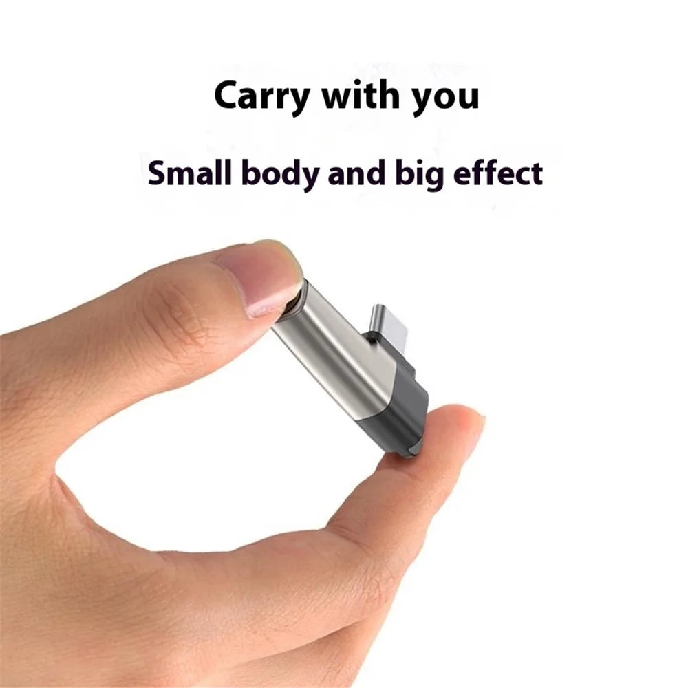 Type-C to 3.5mm Headphone Adapter Digital Audio Converter DAC Chip for Smartphones / Tablets - Light Grey - 6