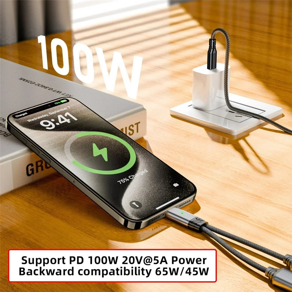 UC-030-TC002 USB-C to 3.5mm Audio Adapter + 100W PD Charging Cable for Laptops / Tablets / Phones - 3