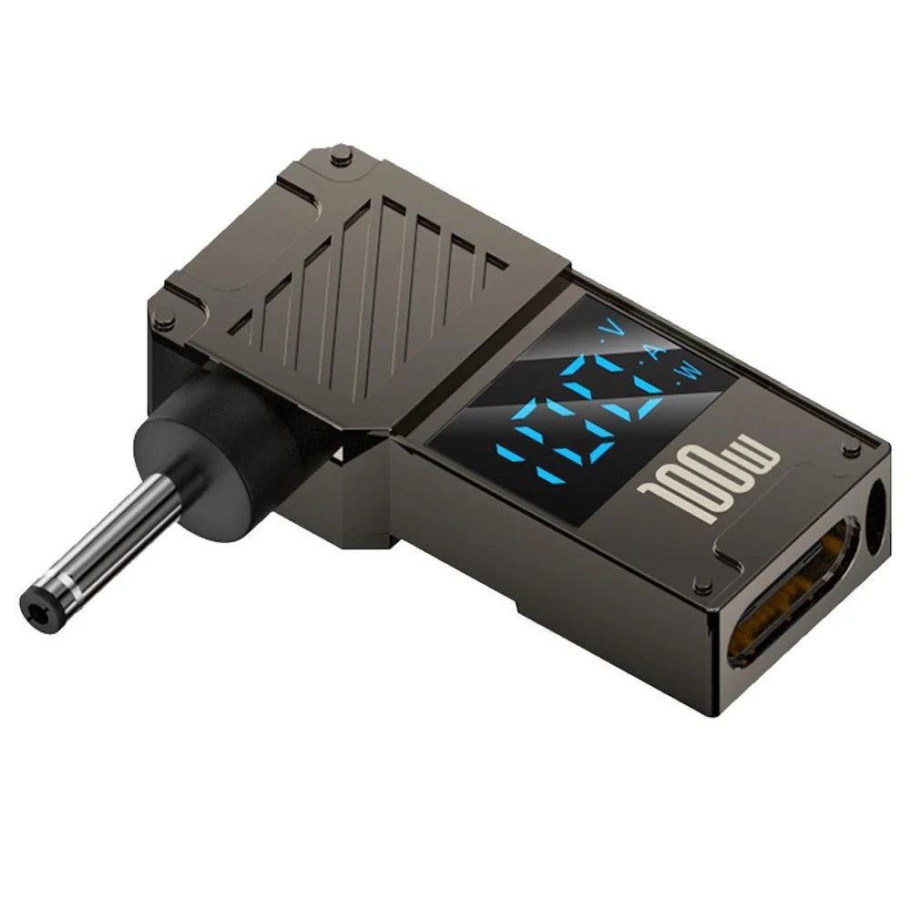 PD 100W Laptop Charging Adapter Type-C to DC 3.0x1.1mm Digital Display Fast Charging Converter - 1
