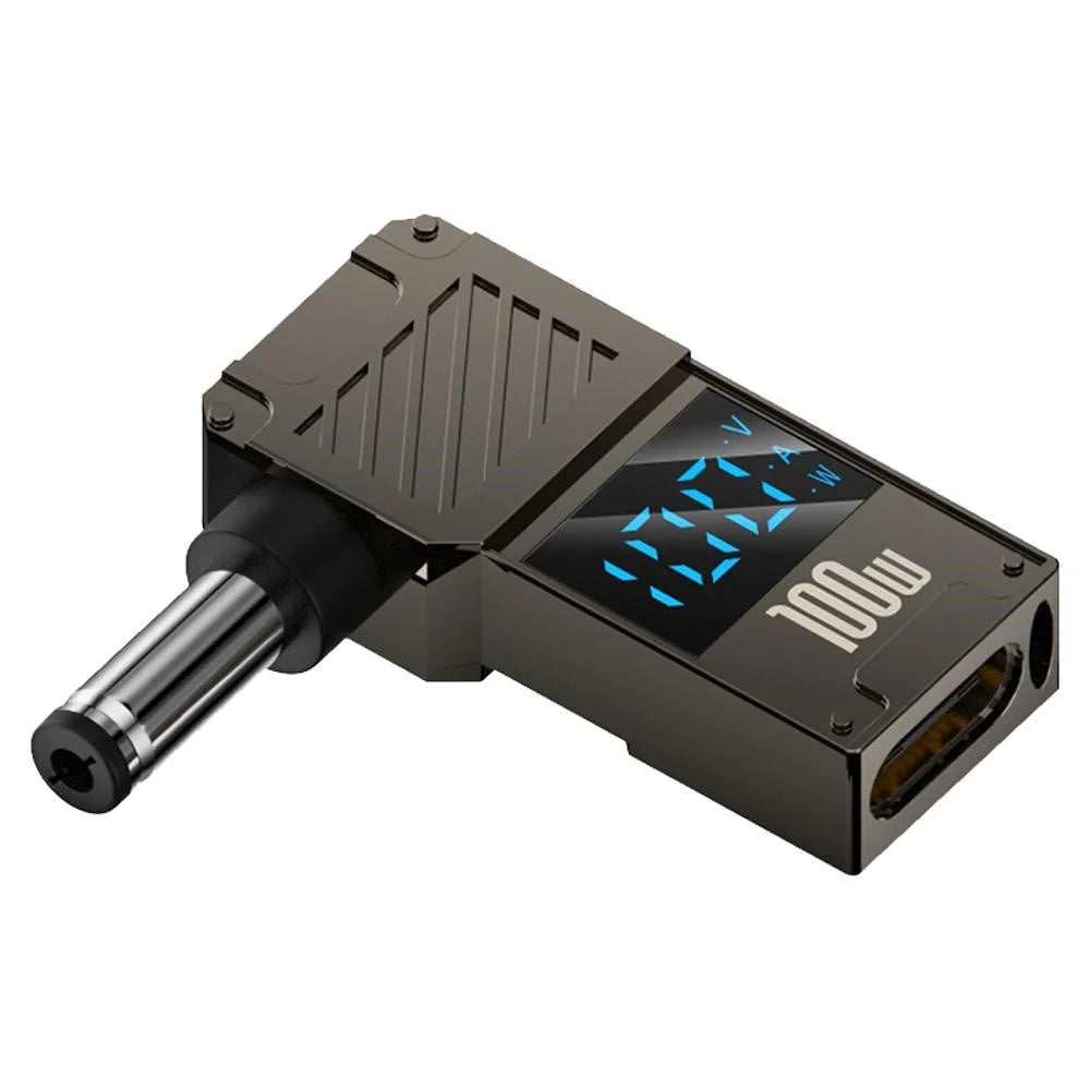 PD 100W Laptop Charging Adapter Type-C to DC 5.5x2.1mm Digital Display Fast Charging Converter - 1