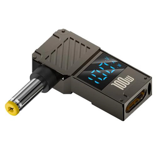 PD 100W Laptop Charging Adapter Type-C to DC 5.5x1.7mm Digital Display Fast Charging Converter - 1