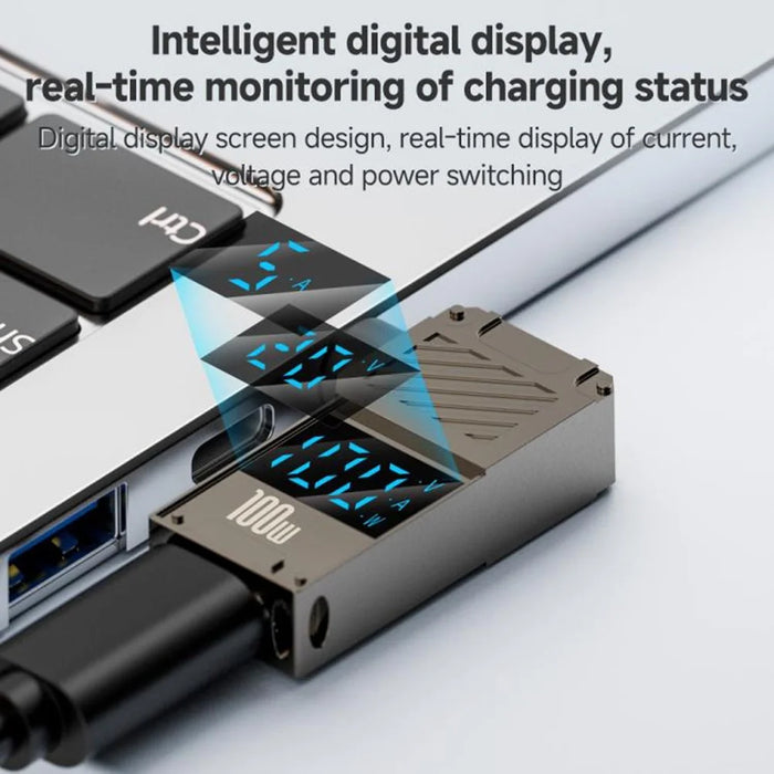 PD 100W Laptop Charging Adapter Type-C to DC 6.0x4.4mm Digital Display Fast Charging Converter - 4