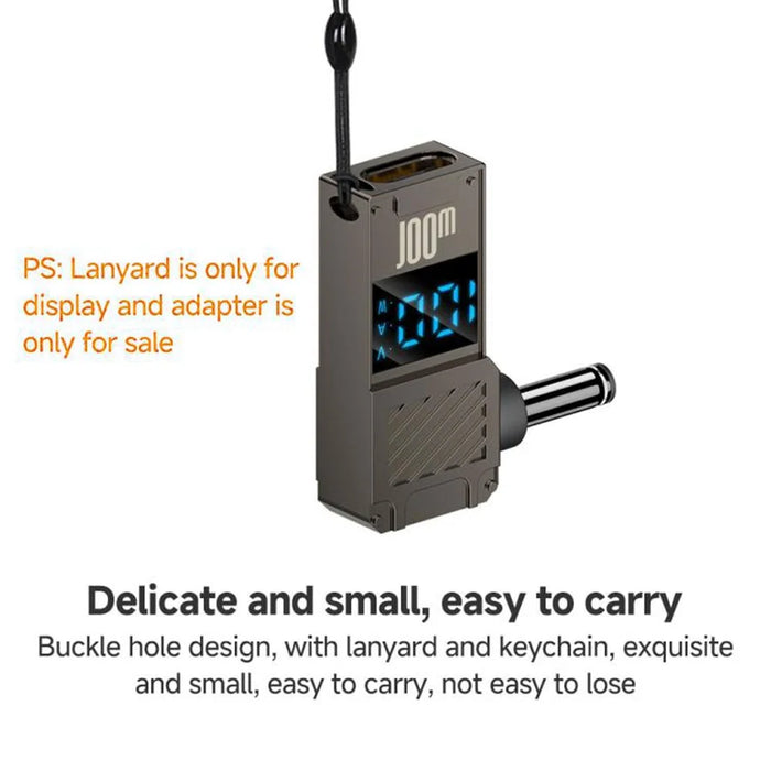 PD 100W Laptop Charging Adapter Type-C to DC 6.0x4.4mm Digital Display Fast Charging Converter - 5