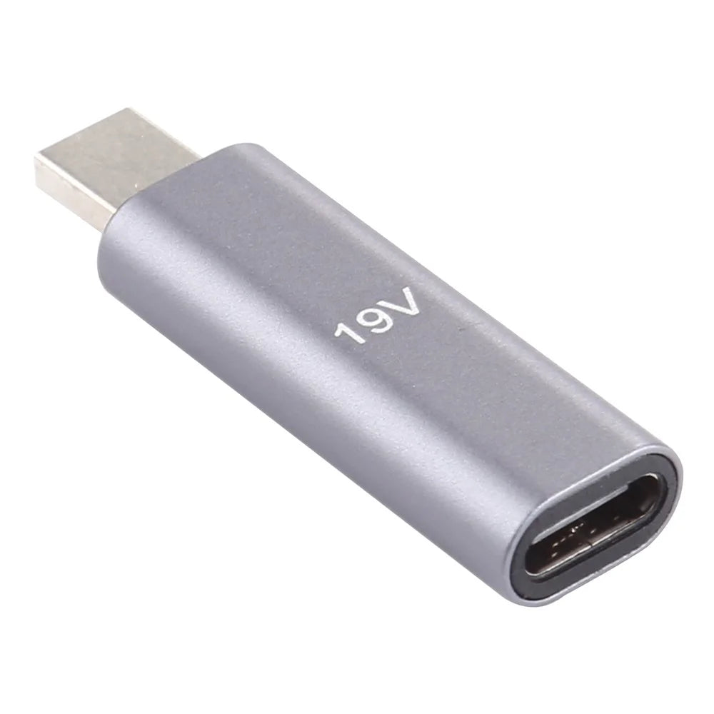 19V Type C Female to PD Male Aluminum Alloy Adapter Converter for ASUS - Silver - 1
