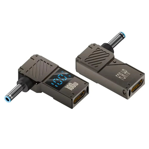 For HP Laptop PD 100W Charging Adapter Type-C to DC 4.5x3.0mm Digital Display Zinc Alloy Converter - 1