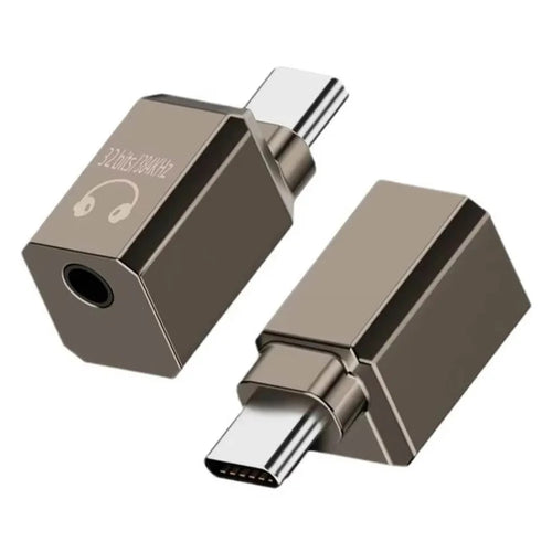 For iPhone 15 / 16 Type-C to 3.5mm Adapter AMP DAC 32bit / 384kHz Digital Decoding Chip Headphone Connector - Tarnish - 1