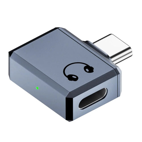 Mini Audio Adapter iP Female to Type C Male High Quality Sound Headphone Converter - Grey - 1