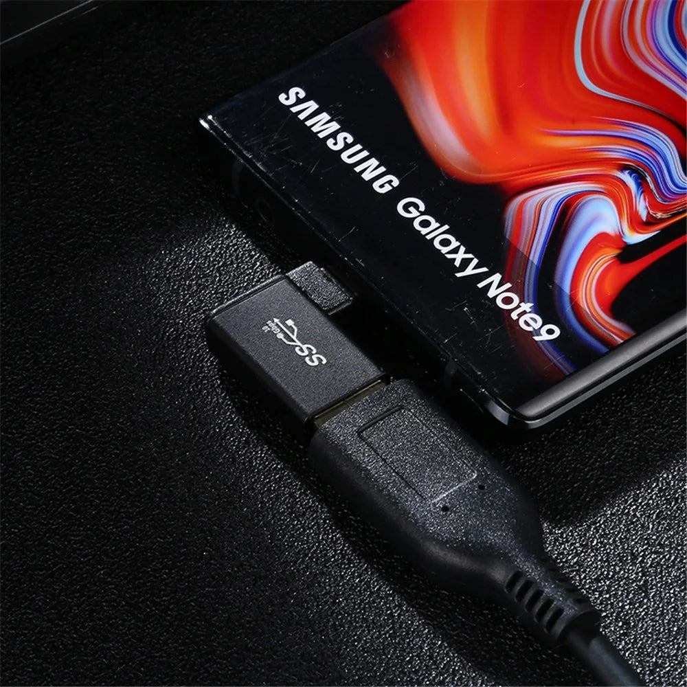 90 Degree Right Angle Type C Female to USB 3.0 Male 10Gbps Data Adapter for Laptop Desktop PC - 4