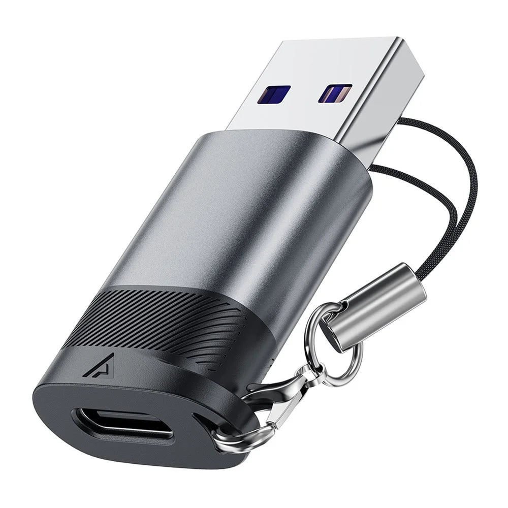 ACEFAST J8 USB-C Female to USB-A Male Adapter 10Gbps Data Transfer Fast Charging Converter - 2