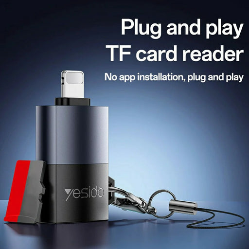 YESIDO GS38 8Pin TF Card Reader 480Mbps Transfer Speed Portable Memory Card Reader - 2