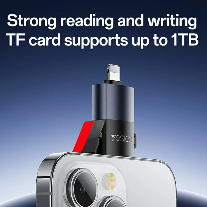 YESIDO GS38 8Pin TF Card Reader 480Mbps Transfer Speed Portable Memory Card Reader - 5
