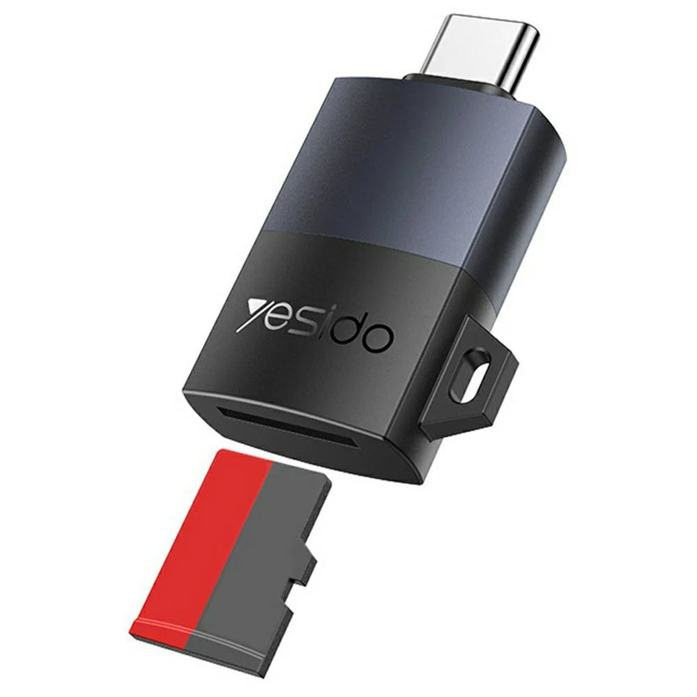 YESIDO GS37 Type-C TF Card Reader Tablet Phone Laptop Memory Card Reader with Lanyard - 1