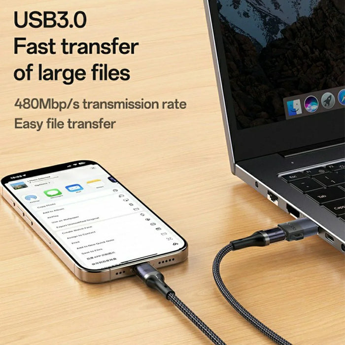 YESIDO GS34 USB-C Female to USB-A Male Adapter Data Transfer Fast Charging Converter - 3