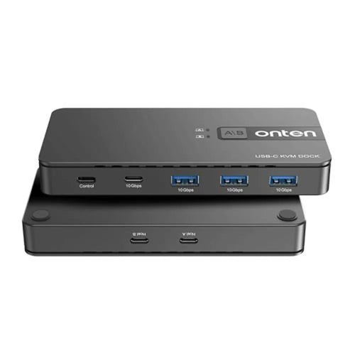 ONTEN KVM200 2 In 4 Out USB 3.2 Gen2 KVM Switcher Type C KVM Adapter Compatible with Mac OS Windows Linux - 1