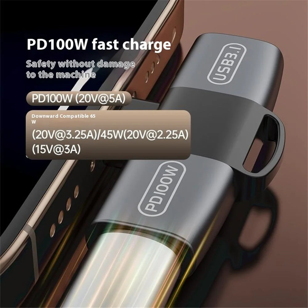 Type-C to Dual Type-C Audio Charging Adapter PD 100W Charging + USB-C Headphone Data OTG Converter - Tarnish - 6