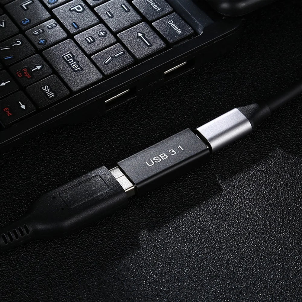 USB 3.1 Type C Female to USB 3.0 Female Adapter Aluminum Alloy Converter - 4