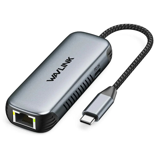 WAVLINK NWU340GD 5Gbps USB-C to RJ45 Ethernet Adapter Aluminum Converter with 95W Charging Port - 1