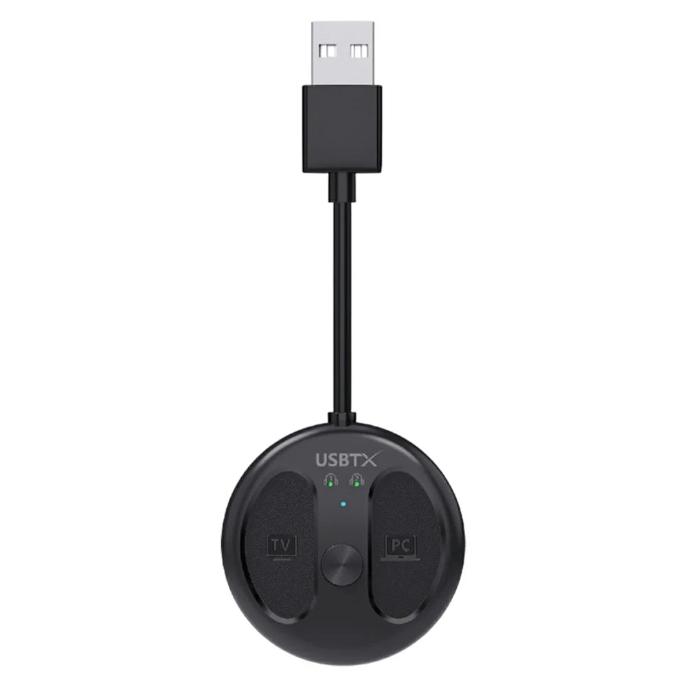 LE524 USB Bluetooth-Compatible 5.4 Audio Transmitter 50m Range Dual Connection Adapter for TV PC - 1