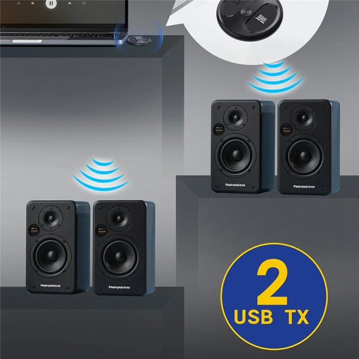 LE524 USB Bluetooth-Compatible 5.4 Audio Transmitter 50m Range Dual Connection Adapter for TV PC - 5