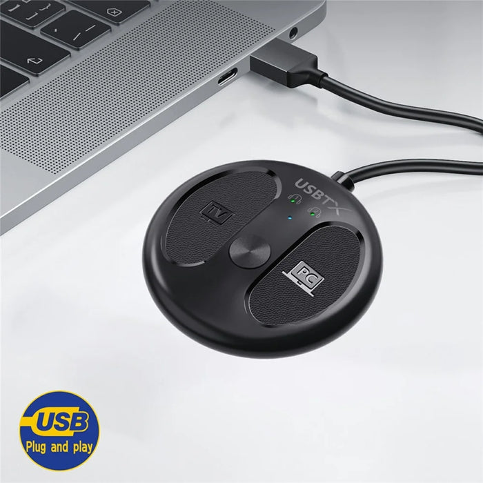 LE524 USB Bluetooth-Compatible 5.4 Audio Transmitter 50m Range Dual Connection Adapter for TV PC - 6