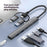 8-Pin / USB / Type C 3 in 1 to 5 Ports USB Hub Smartphones Tablets 15W Charging Data Transfer Adapter - Grey - 4