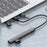 8-Pin / USB / Type C 3 in 1 to 5 Ports USB Hub Smartphones Tablets 15W Charging Data Transfer Adapter - Grey - 7