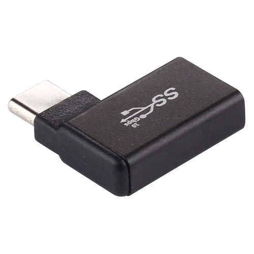 90 Degree Right Angle Type C Male to USB 3.0 Female Converter 10Gbps Data Adapter - 1