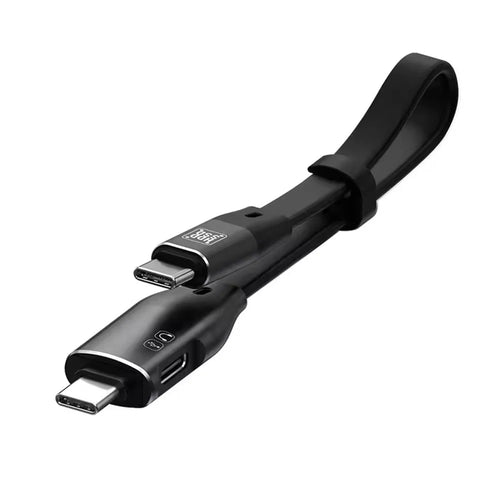3.1 Gen2 OTG Dual Type-C Cable 1000MB / S Data Transfer TF Card Reader Multi-Function Adapter Cable - Black - 1