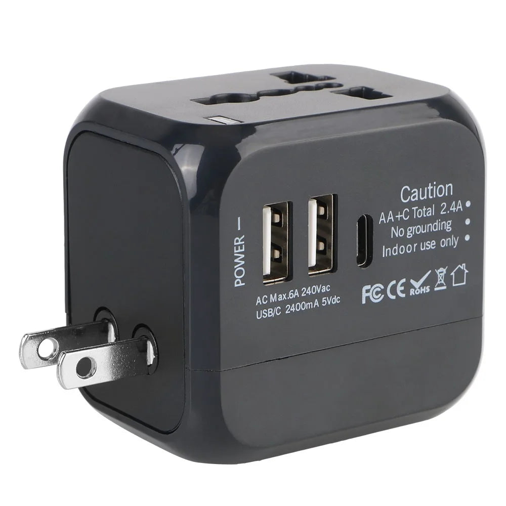 PD 20W Universal Travel Adapter UK / EU / US Plug Dual USB + PD 20W Charging International Charger - 2